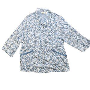 Chico’s 3 XL Women Jacket Rayon 3/4 Sleeve Cinched Waist